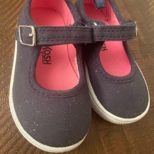 Toddler girl size 4 shoes summer Mary Jane navy